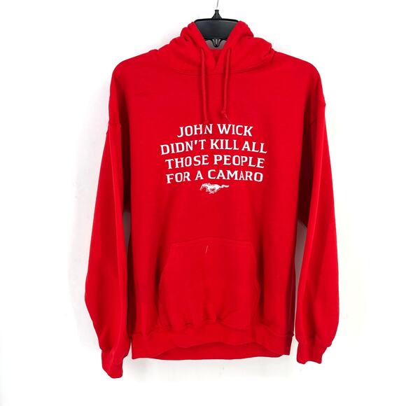 John Wick Camaro Red Pullover Hoodie Sweatshirt Mens Size Medium - Picture 1 of 4